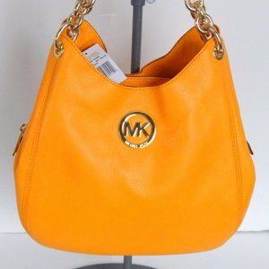 Michael Kors Marlon Shoulder Tote Burnt Orange Purse – rtcshops